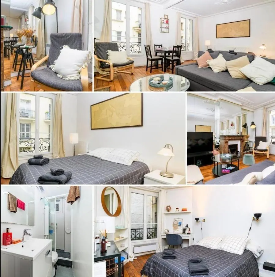 Apartman Bright 2br - Butte Montmartre | By Airnest *